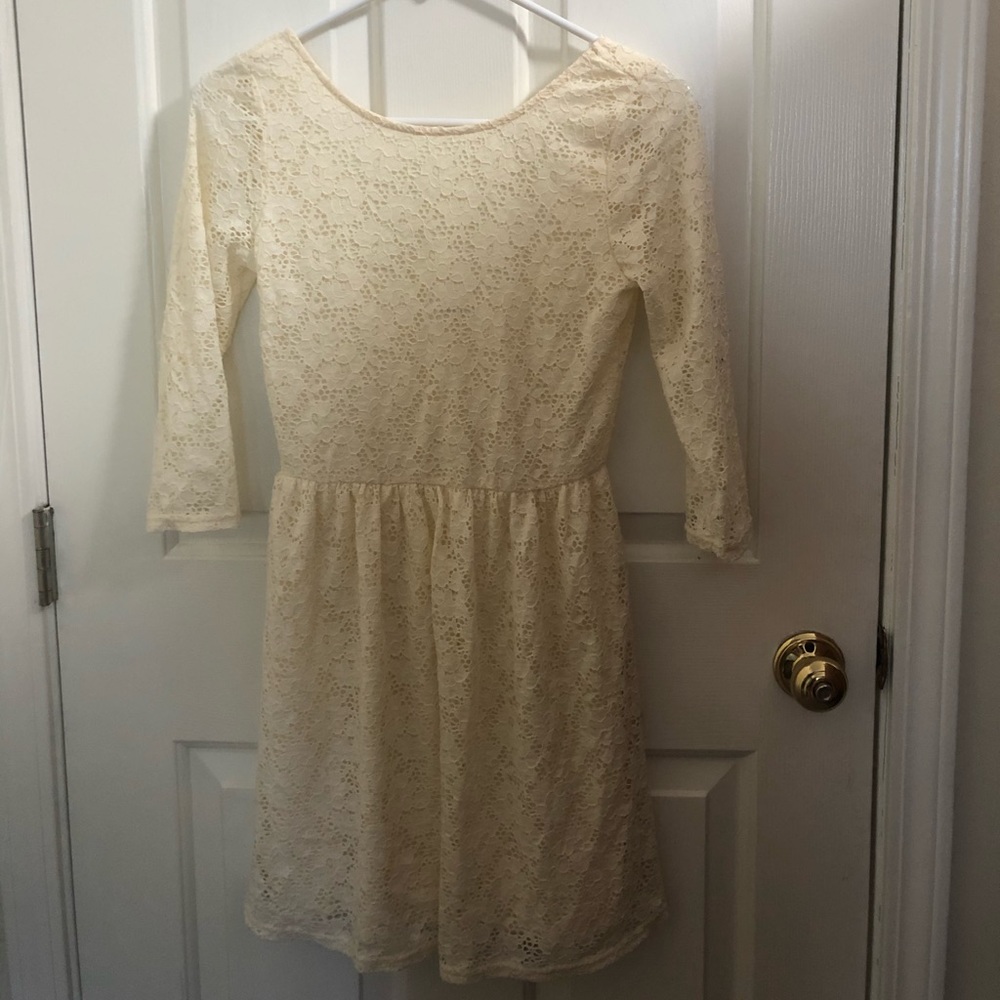 Cream Lace Dress